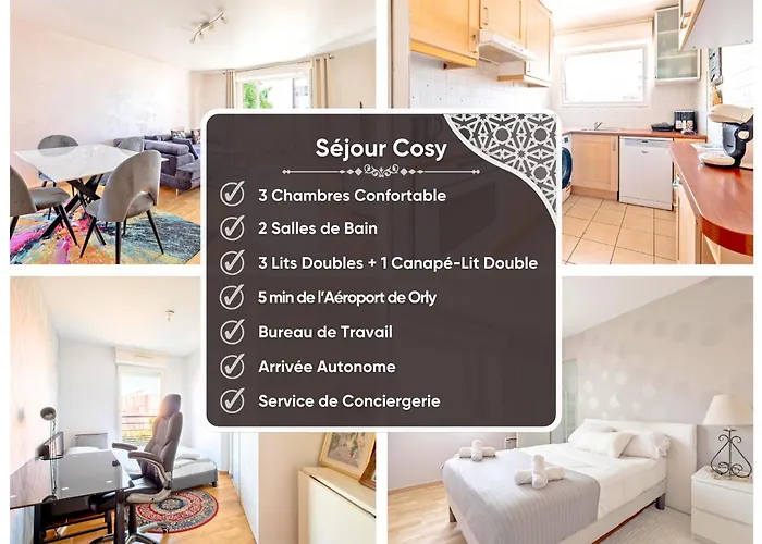 Sejour Cosy - 5 Min Aeroport - Parking Privee & Terrasse オルリー